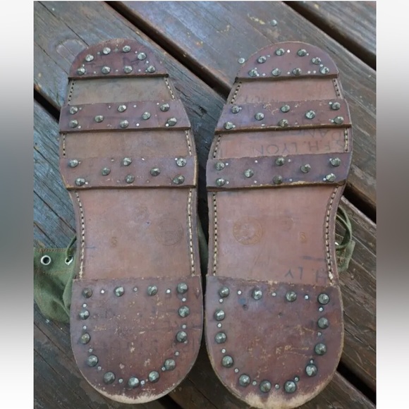 Vintage 1940s JJ Chabrat WWII French Military Ice Snow Boots Cleats France sz 52 - Picture 14 of 14